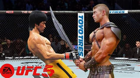 🐲 Ufc4 Bruce Lee Vs Spartan Ea Sports Ufc 4 Epic Fight 🐲 Youtube