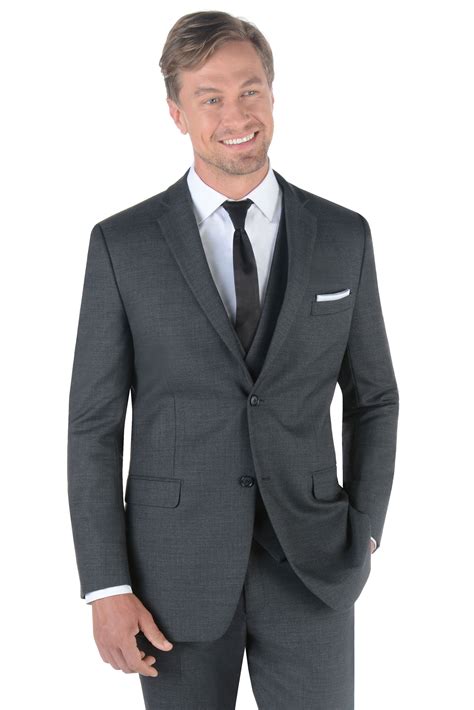 Charcoal Grey Manhattan By Ike Behar Savvi Formalwear Suits Slim