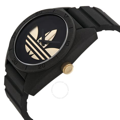 Adidas Santiago Black Dial Black Rubber Strap Men S Watch Adh