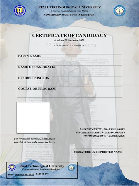 Ao Certificate Of Candidacy Pdf