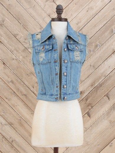 Ripped And Frayed Denim Vest At Clothes Fashion