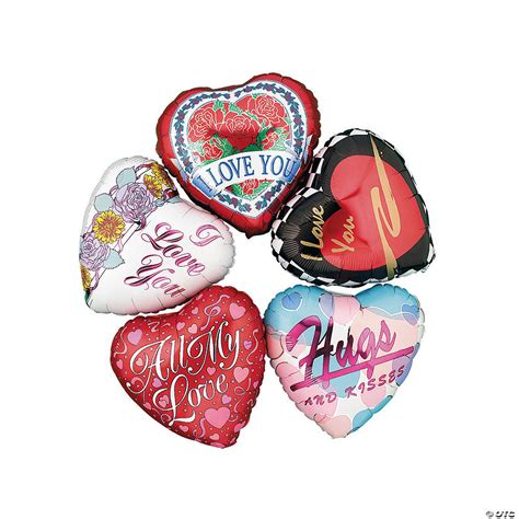 Metallic Love Mylar Balloons Assortment Oriental Trading