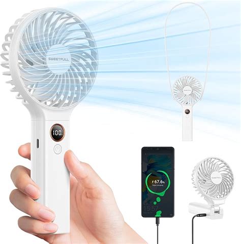 Amazon SWEETFULL Handheld Fan 5000mAh Portable Fan Mini Fan Small