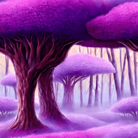 Giant Purple Mushroom Forest Pattern Creative Fabrica