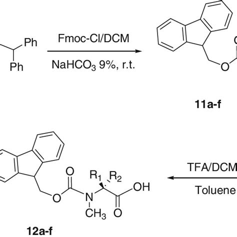 Synthesis Of N Fmoc Nmethyl A Amino Acid Benzhydryl Esters Af And