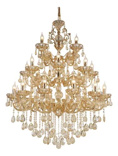 Lustre Candelabro Cristal Bra Os Dourado Maria Tereza Parcelamento