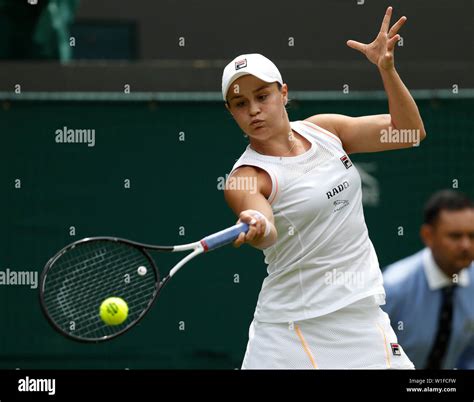 London Britain 2nd July 2019 Ashleigh Barty Of Australia Competes