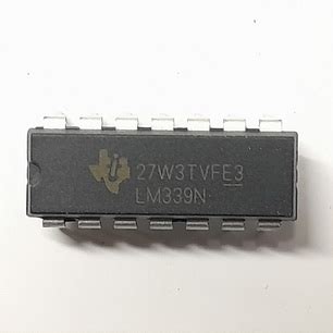 14 pin DIP quad voltage comparator – LM339N – RTBB