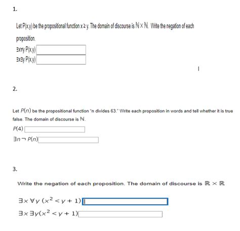 Solved 1 Let P X Y Be The Propositional Function X 2 Y Chegg