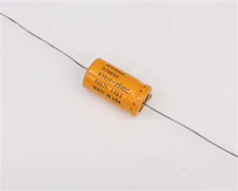 TVA STYLE SPRAGUE Capacitor 600uF 25V Aluminum Electrolytic Axial