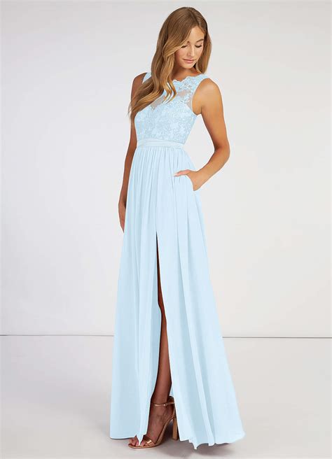 Sky Blue Azazie Elly Bridesmaid Dresses Azazie