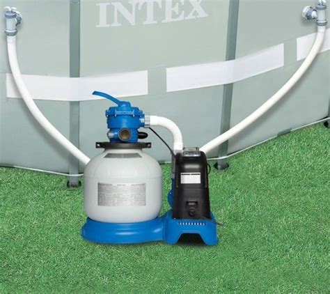 Intex 1600 Gall Hr Krystal Clear Sand Filter Pump With Saltwater System Pool Pumps And Counter