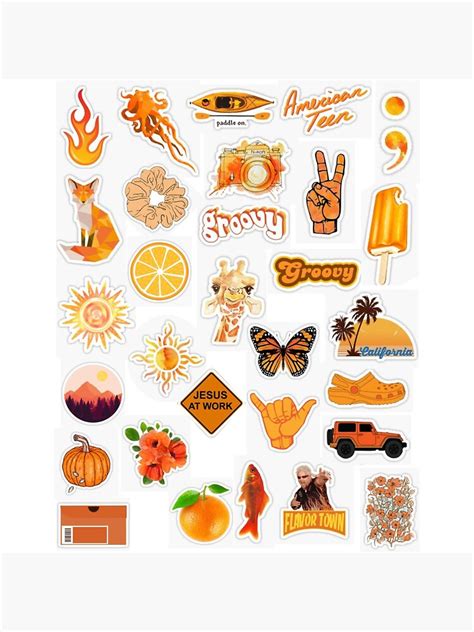 Orange Sticker Pack Sticker By Lauren53103 Redbubble Pegatinas