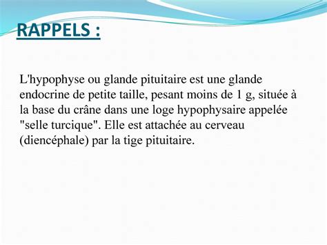 PATHOLOGIE HYPOPHYSAIRE ppt télécharger