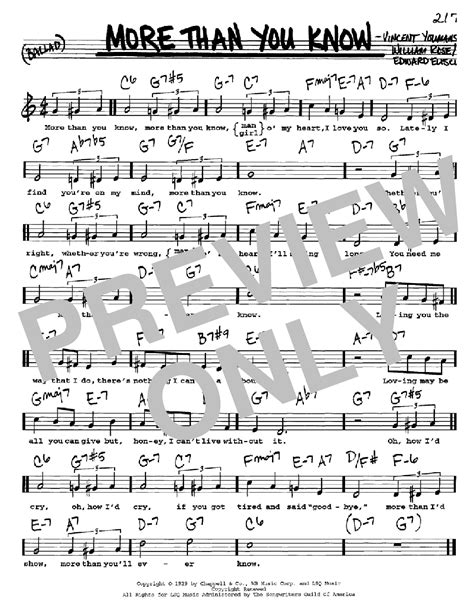 More Than You Know Sheet Music Direct