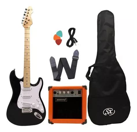 Combo Guitarra Eléctrica Stratocaster Amplificador Funda