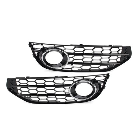 2x Front Bumper Honeycomb Mesh Fog Light Grille Cover For Audi A4