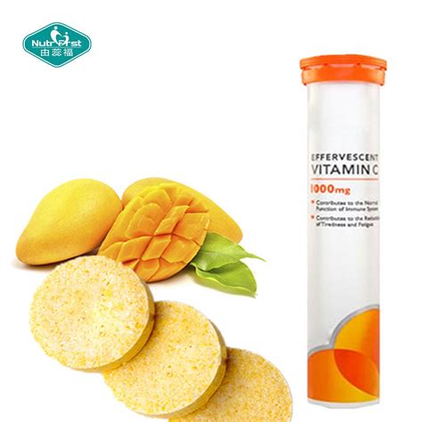 OEM ODM Orange Flavor Support Immune Multivitamin Effervescent Tablets