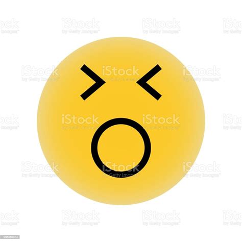 Yawning Emoticon Square Face Icon Vector Icon Simple Element