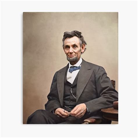 "Colorized - Abraham Lincoln" Canvas Print by SannaDullaway | Redbubble