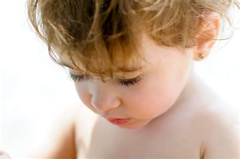 Premium Photo Close Up Of Shirtless Girl Against White Background