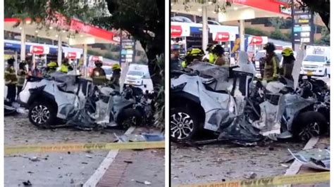 Video Del Accidente En Carrera Séptima Bogotá Carro Quedó Destruido Y Persona Murió