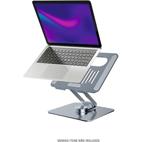 Suporte Ergonômico para Notebook em Alumínio LC150 Base Giratória