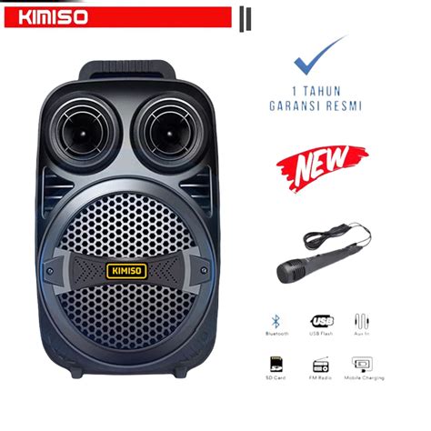 Speaker Bluetooth Kimiso Bonus Mic Inci Salon Aktif Portable