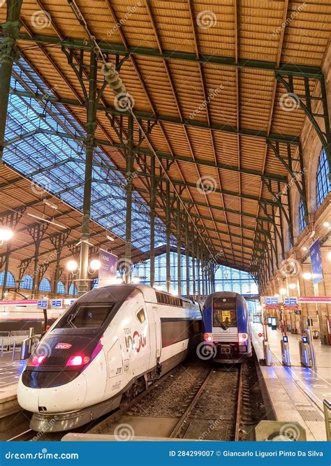 Trains Arriving in the Platforms of the Gare Du Nord Station, Paris