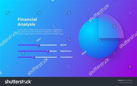 Glassmorphism Infographics Concept 3d Pie Chart Stock Vector Royalty Free 1962190735