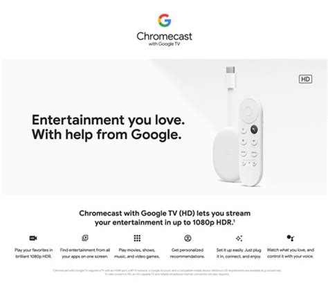 Google Chromecast With Google Tv Hd Snow Smartzonekw