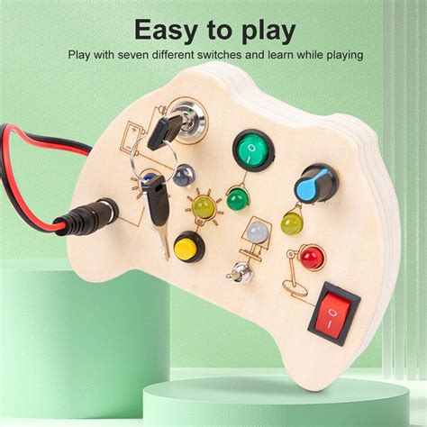 Montessori Busy Board Led Light Switch Busy Board Sensory Toys W Led