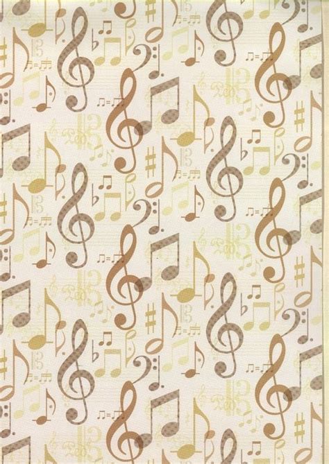 Music Notes Scrapbook Paper Vintage Music Digital Paper 85614 In 2023