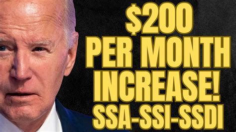 200 Per Month Increase For Social Security In 2024 Update Ssa Ssi Ssdi Payments Youtube