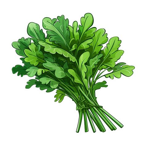 Premium Ai Image Arugula D Vector Illustration Cartoon In White