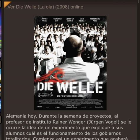 Alguien Vio La Película La Ola” Me Podrían Decir Que Sintieron Al Ver