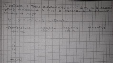 Construir La Tabla De Frecuencias Con Los Datos De La Temperatura