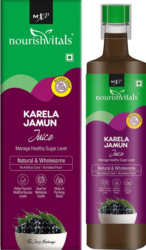 Buy Nourishvitals Karela Jamun Juice Ml Pack Of Online Get