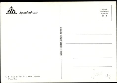 Ansichtskarte Postkarte Eiskunstlauf Beatrix Schuba Akpool De