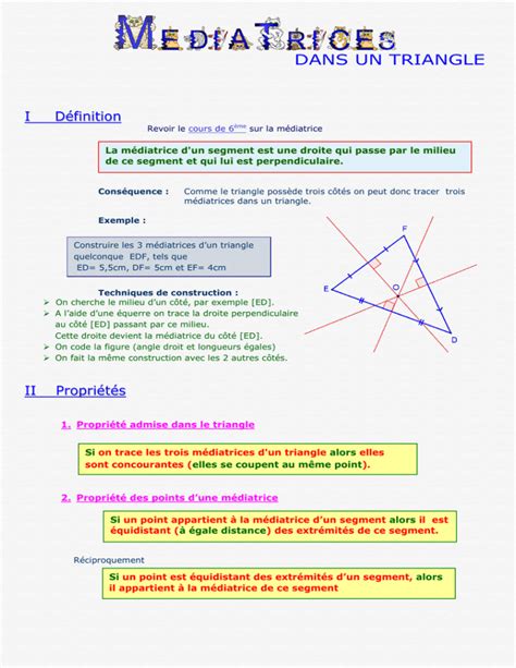 Dans Un Triangle College