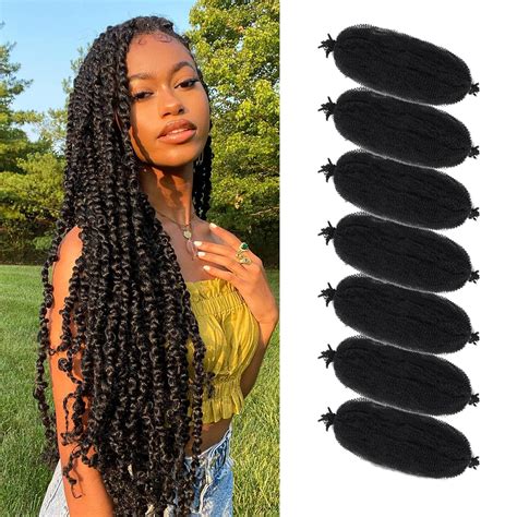 Marley Twist Braiding Hair 18 Inch 7 Packs Cuban Twist Hair Springy Afro Twist Hair