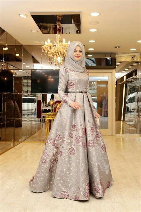 Latest Fancy Party Wear Hijab Gown Muslim Fashion Dress Muslimah