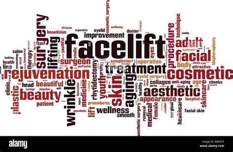 Facelift Word Cloud Concept Vector Illustration Stock Vector Image