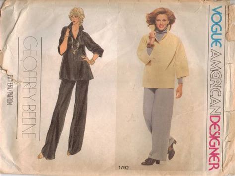 S Geoffrey Beene Vogue American Designer Sewing Pattern