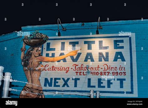 Retro Little Havana Sign, Baltimore Maryland USA Stock Photo - Alamy