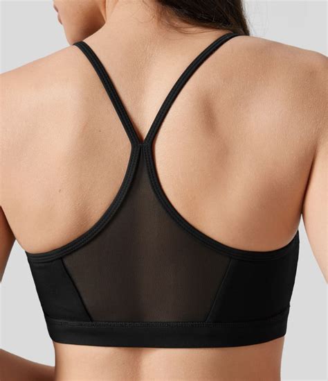 Womens Softlyzero™ Low Support Contrast Mesh Y Back Yoga Sports Bra