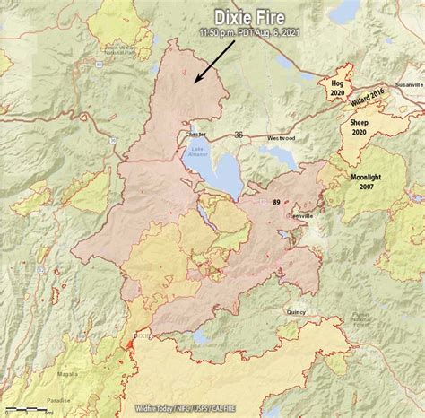 Dixie Fire Spreads East Grows By 110000 Acres Wildfire Today