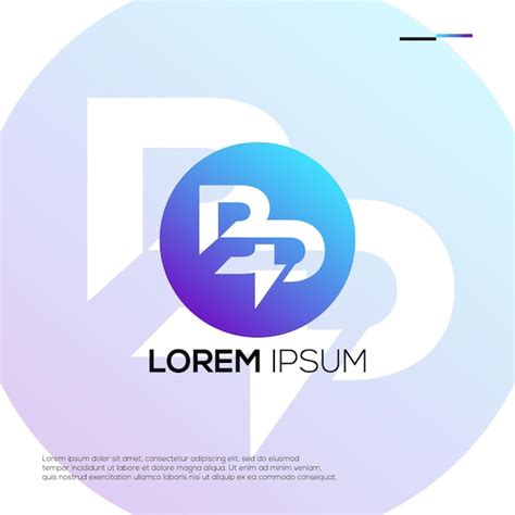 Idéias de design de logotipo bp iniciais modernas Vetor Premium