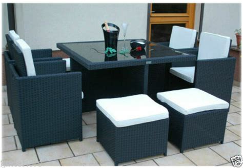 Cube Rattan Garden Furniture Set Chairs Sofa Table Outdoor Patio Wicker