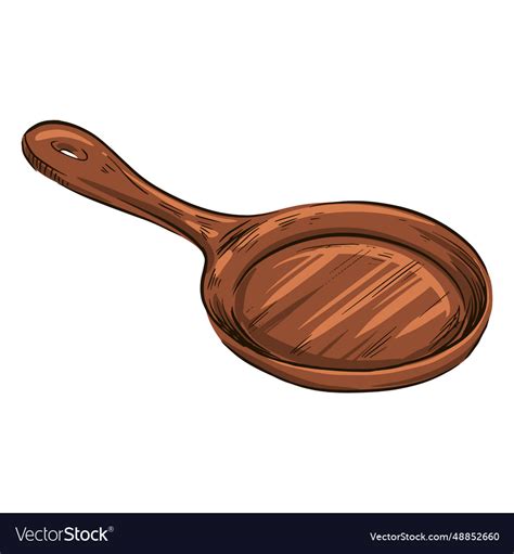 Frying Pan Royalty Free Vector Image Vectorstock